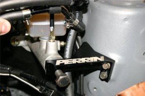 Subaru WRX STI Master Cylinder Support Bracket - Perrin Performance - PA - Black - `02-`07 Subaru WRX STI Master Cylinder Support Bracket - Perrin Performance - PA - Black - `02-`07